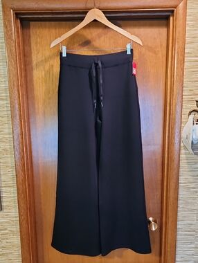 Spanx Black Wide Leg Drawstring Pants